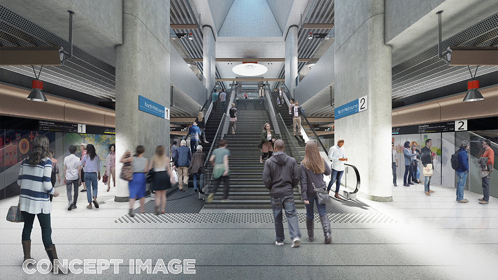 melbourne metro tunnel station design